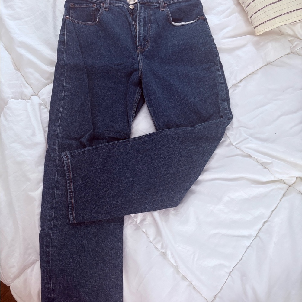 Abercrombie & Fitch Dark Blue Straight Leg Jeans